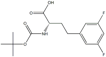 (S)-2-((叔丁氧基羰基)氨基)-4-(3,5-二氟苯基)丁酸 结构式