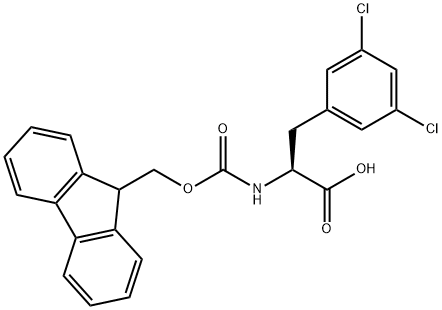 3,5-Dichloro-N-Fmoc-L-phenylalanine 结构式