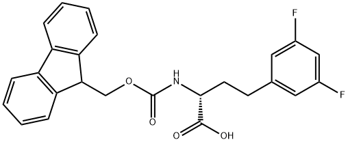 (R)-a-(Fmoc-amino)-3,5-difluorobenzenebutanoic acid 结构式