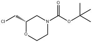 (S)-2-(氯甲基)吗啉-4-羧酸叔丁酯 结构式