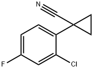 1-(2-氯-4-氟苯基)环丙烷甲腈 结构式