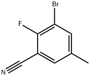 3-溴-2-氟-5-甲基苄腈 结构式