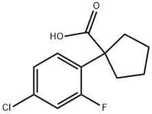 1-(4-氯-2-氟苯基)环戊烷甲酸 结构式