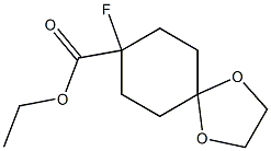 8-氟-1,4-二氧杂螺[4.5]癸烷-8-羧酸乙酯 结构式