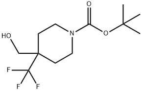 TERT-BUTYL 4-(HYDROXYMETHYL)-4-(TRIFLUOROMETHYL)PIPERIDINE-1-CARBOXYLATE 结构式