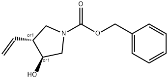 TRANS-BENZYL 3-HYDROXY-4-VINYLPYRROLIDINE-1-CARBOXYLATE 结构式