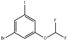 1-溴-3-(二氟甲氧基)-5-碘苯 结构式