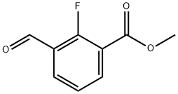 2-氟-3-甲酰基苯甲酸甲酯 结构式