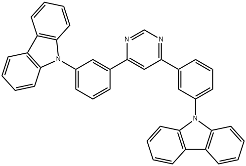 4,6-双(3-(9H-咔唑-9-基)苯基)嘧啶 结构式
