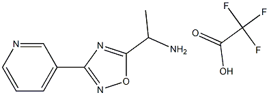 {1-[3-(3-pyridinyl)-1,2,4-oxadiazol-5-yl]ethyl}amine trifluoroacetate 结构式