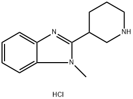 1-methyl-2-(piperidin-3-yl)-1H-benzo[d]imidazole dihydrochloride 结构式