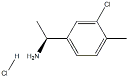 (S)-1-(3-氯-4-甲基苯基)乙胺盐酸盐 结构式