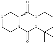 (R)-叔丁基乙基吗啉-3,4-二羧酸酯 结构式