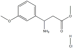 DL-3-氨基-3-(3-甲氧基苯基)丙酸甲酯盐酸盐 结构式