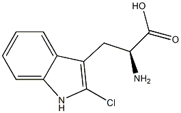 DL-2-氯色氨酸 结构式