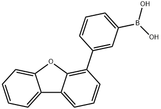 3-(二苯并[B,D]呋喃-4-基)苯硼酸 结构式