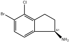 (1R)-5-BROMO-4-CHLOROINDANYLAMINE 结构式