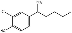 4-(1-AMINOPENTYL)-2-CHLOROPHENOL 结构式