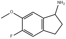 5-氟-6-甲氧基-2,3-二氢-1H-茚-1-胺 结构式