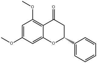 (2R)-5,7-二甲氧基二氢黄酮 结构式