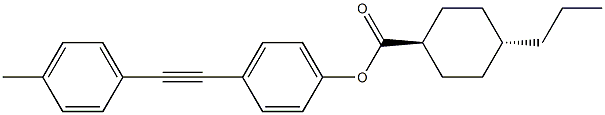 丙基环己基甲酸对甲基苯乙炔苯酚酯 结构式