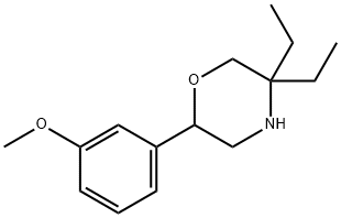 5,5-diethyl-2-(3-methoxyphenyl)morpholine 结构式