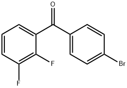 (4-溴苯基)-(2,3-二氟苯基)甲酮 结构式