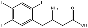 RS-3-氨基-4-(2,4,5-三氟苯基)丁酸 结构式