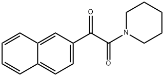 1-(2-萘基)-2-(1-哌啶)-1,2-乙二酮 结构式