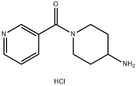 (4-氨基哌啶-1-基)(吡啶-3-基)甲酮二盐酸盐 结构式