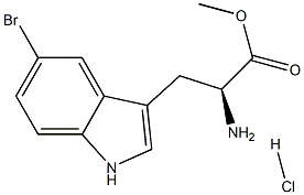 DL-5-溴色氨酸甲酯盐酸盐 结构式