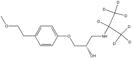 (2S)-1-(1,1,1,2,3,3,3-heptadeuteriopropan-2-ylamino)-3-[4-(2-methoxyethyl)phenoxy]propan-2-ol 结构式