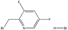 2-(溴甲基)-3,5-二氟吡啶氢溴酸盐 结构式