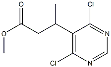 3-(4,6-二氯-5-嘧啶基)丁酸甲酯 结构式
