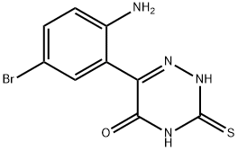 6-(2-amino-5-bromophenyl)-3-thioxo-3,4-dihydro-1,2,4-triazin-5(2H)-one 结构式