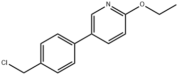 5-[4-(Chloromethyl)phenyl]-2-ethoxypyridine 结构式
