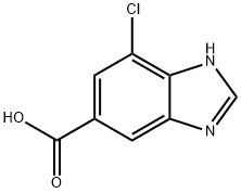 7-氯-1H-苯并[D]咪唑-5-羧酸 结构式