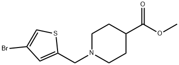 methyl 1-((4-bromothiophen-2-yl)methyl)piperidine-4-carboxylate 结构式