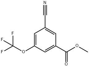 3-氰基-5-(三氟甲氧基)苯甲酸甲酯 结构式