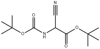 2-((叔丁氧基羰基)氨基)-2-氰基乙酸叔丁酯 结构式