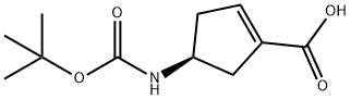 (S)-4-((TERT-BUTOXYCARBONYL)AMINO)CYCLOPENT-1-ENECARBOXYLIC ACID 结构式