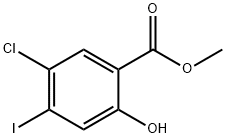 5-Chloro-2-hydroxy-4-iodo-benzoic acid methyl ester 结构式