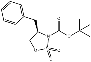 叔丁基(R)-4-苄基-1,2,3-氧杂噻唑烷-3-羧酸酯2,2-二氧代 结构式