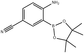 4-氨基-3-(4,4,5,5-四甲基-1,3,2-二噁硼烷-2-基)苄腈 结构式