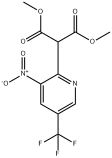 dimethyl 2-(3-nitro-5-(trifluoromethyl)pyridin-2-yl)malonate 结构式