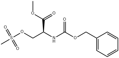 methyl N-((benzyloxy)carbonyl)-O-(methylsulfonyl)-L-serinate 结构式