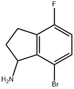 7-溴-4-氟-2,3-二氢-1H-茚-1-胺 结构式