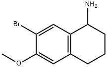 7-溴-6-甲氧基-1,2,3,4-四氢萘-1-胺 结构式