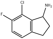 7-CHLORO-6-FLUORO-2,3-DIHYDRO-1H-INDEN-1-AMINE 结构式