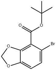 5-BROMO-BENZO[1,3]DIOXOLE-4-CARBOXYLIC ACID TERT-BUTYL ESTER 结构式